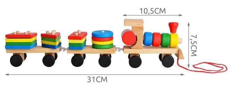 Koka figūru rotaļu vilciens, 00008243