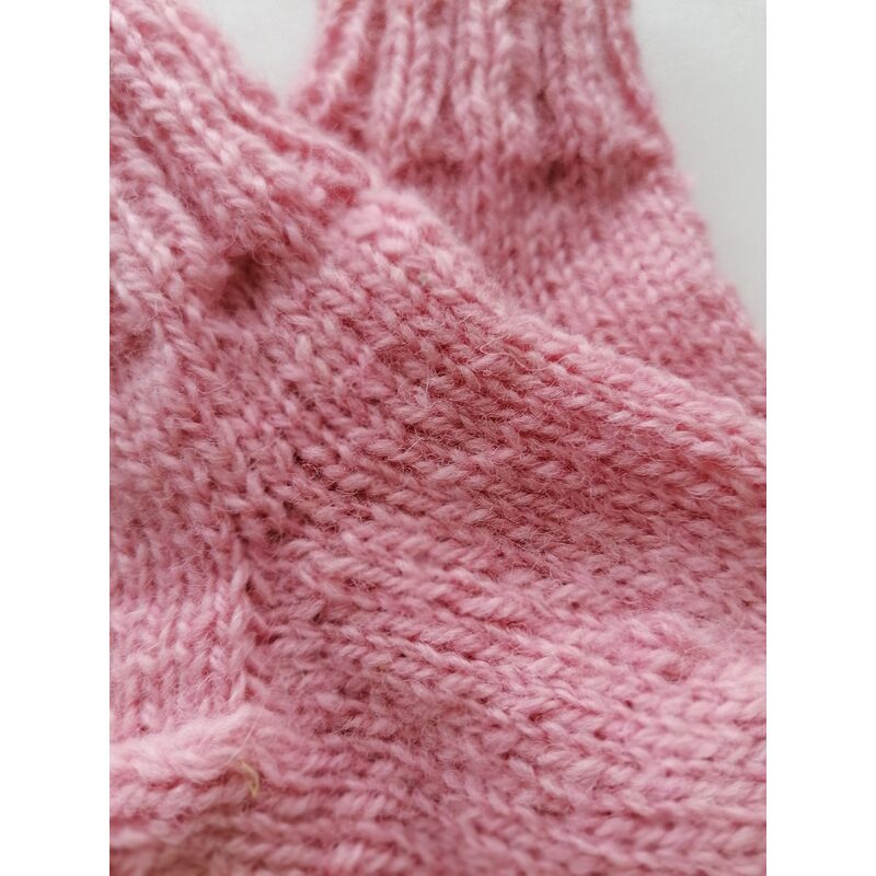 Vilnas zeķītes jaundzimušajam, rozā toņi, BBcollection, 001