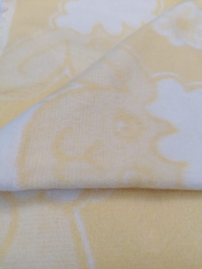 Kokvilnas sega, 100x140cm, dzeltenās aitiņas