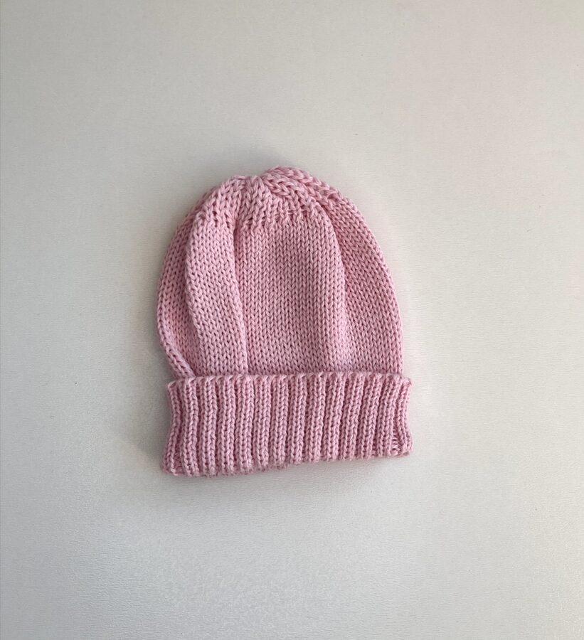 Adīta cepurīte - rozā toņi, 0-3 mēn., BBcollection, 023