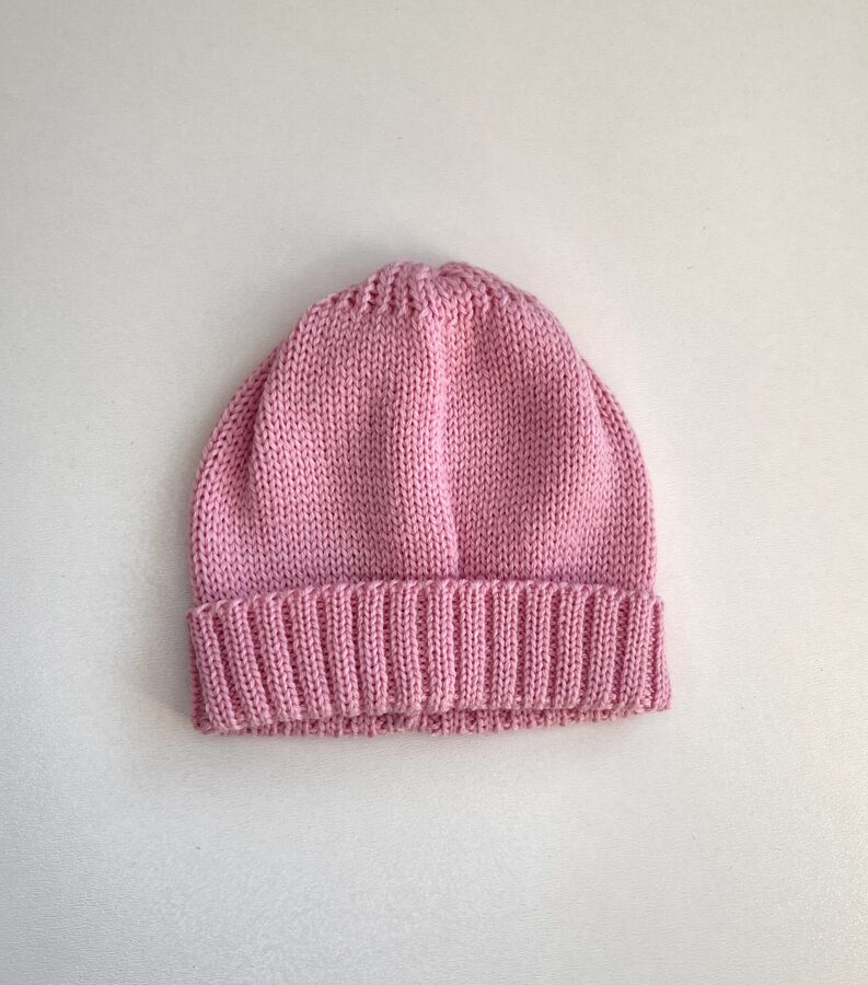 Adīta cepurīte - rozā toņi, 0-3 mēn., BBcollection, 023