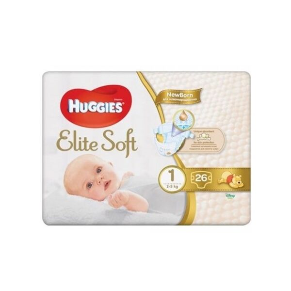 Huggies Elite Soft - Autiņbiksītes, 1. izmērs - 26gab.
