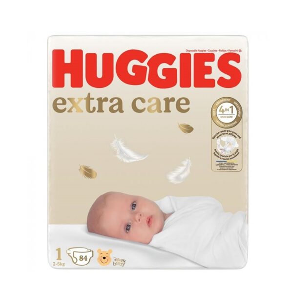 Huggies Extra Care - Autiņbiksītes - 1. izmērs, 84gab.