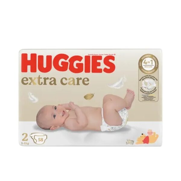 Huggies Extra Care - Autiņbiksītes - 2. izmērs, 58gab.